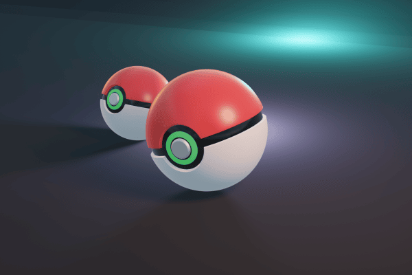 Illustration pokeball sous blender