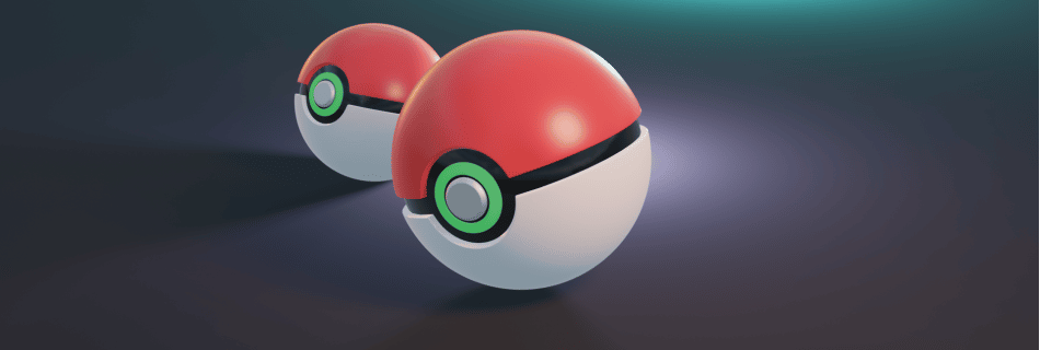 Illustration pokeball sous blender